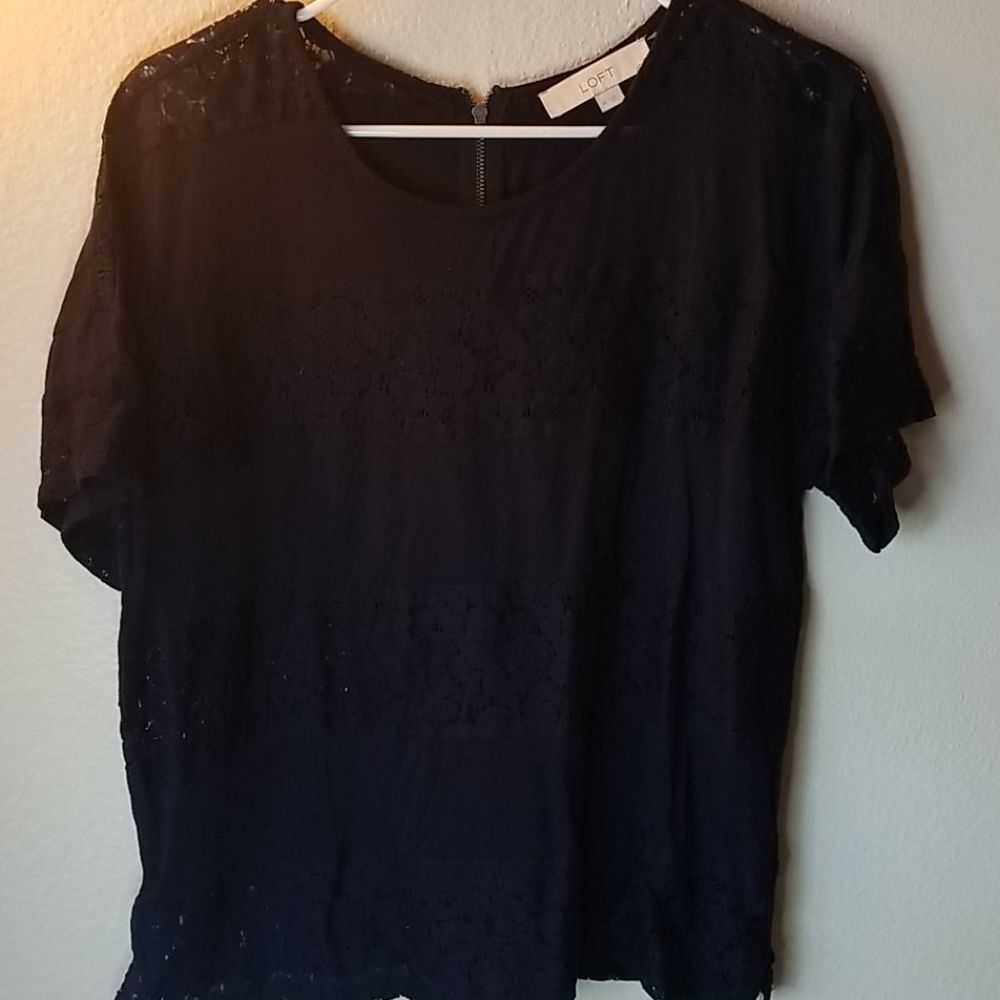 Loft medium black top.